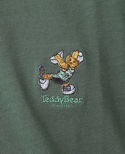 【MASTER FRAME/マスターフレーム】TeddyBear 刺繍Tシャツ 詳細画像 グリーン 17