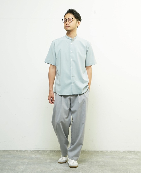 トラベストトロピカルバンドカラー半袖シャツ 詳細画像 ミント 16