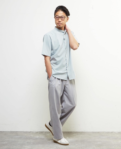 トラベストトロピカルバンドカラー半袖シャツ 詳細画像 ミント 17