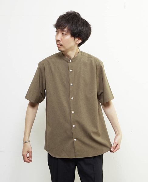 トラベストトロピカルバンドカラー半袖シャツ 詳細画像 ミント 19