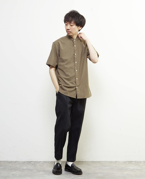 トラベストトロピカルバンドカラー半袖シャツ 詳細画像 ミント 21