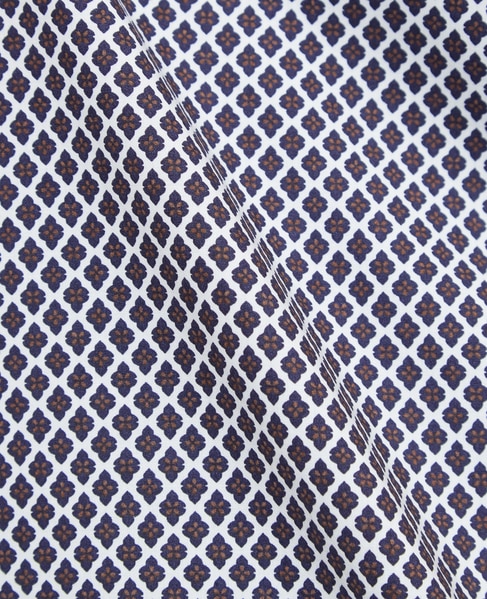 スモールジオパターン半袖ワイドカラーシャツ 詳細画像 ブラウン 4