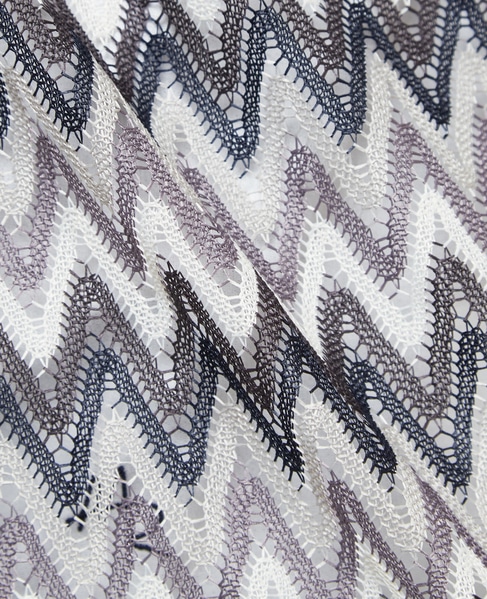 テクスチャージグザグメッシュオープンカラーシャツ 詳細画像 ネイビー 4