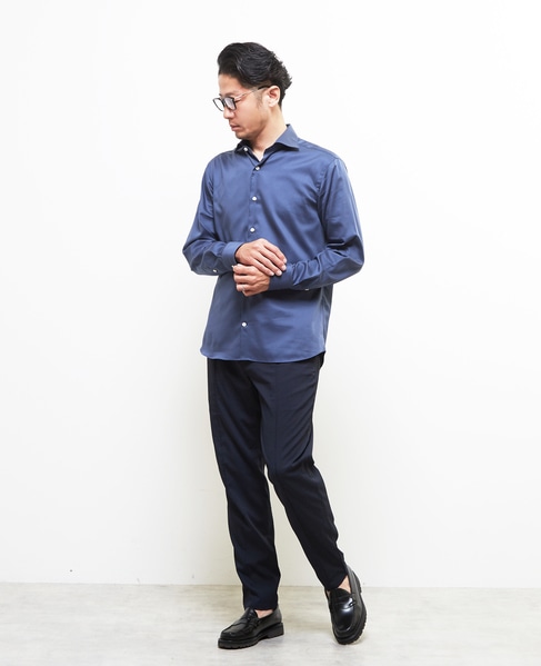 HITOYOSHIダブルネーム ｜ ジオメトリックパターンワイドカラーシャツ 詳細画像 ドット 5