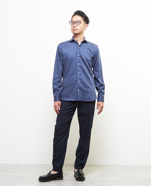 HITOYOSHIダブルネーム ｜ ジオメトリックパターンワイドカラーシャツ 詳細画像 ドット 6