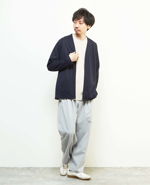 パリネチドリボタンレスカーディガン 詳細画像 シロクロ 26