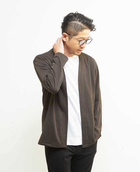 パリネチドリボタンレスカーディガン 詳細画像 シロクロ 27