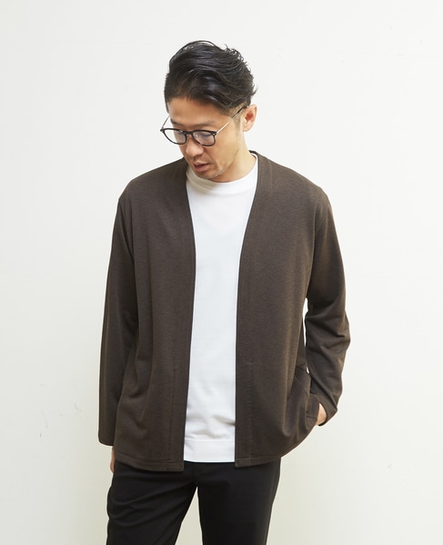 パリネチドリボタンレスカーディガン 詳細画像 シロクロ 28