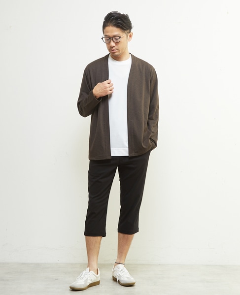 パリネチドリボタンレスカーディガン 詳細画像 シロクロ 29