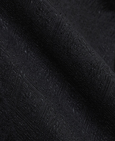 ジャガードメッシュボタンレスカーディガン 詳細画像 ブラック 4