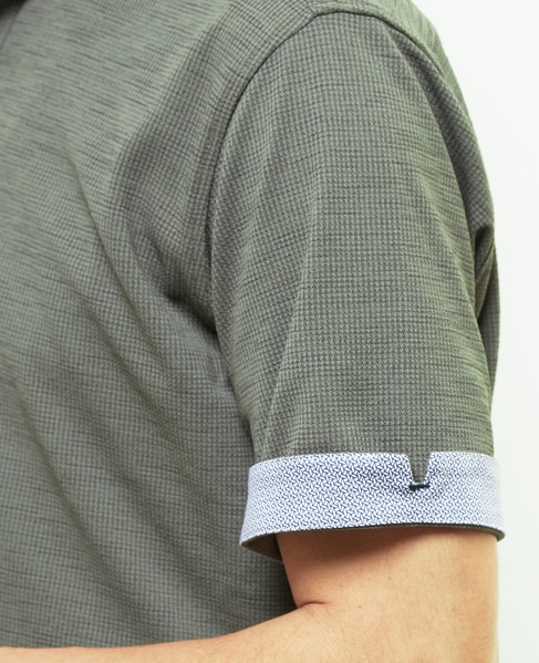 リランチェチドリ 半袖ワンピースカラーポロシャツ | ストレッチ / 吸水速乾 / 防シワ 詳細画像 カーキ 11