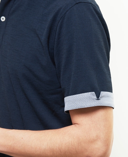 リランチェチドリ 半袖ワンピースカラーポロシャツ | ストレッチ / 吸水速乾 / 防シワ 詳細画像 ネイビー 5
