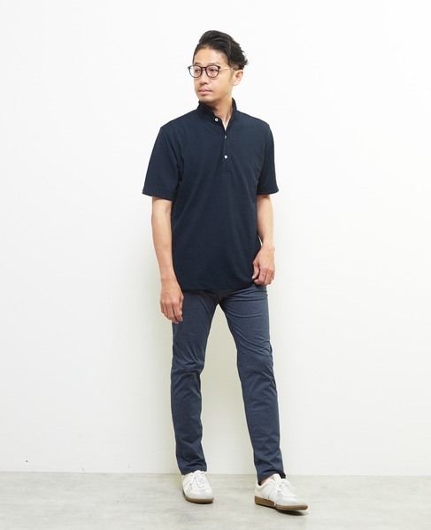 リランチェチドリ 半袖ワンピースカラーポロシャツ | ストレッチ / 吸水速乾 / 防シワ 詳細画像 ネイビー 6