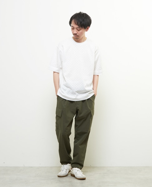 ヘリンボーンメッシュハーフスリーブTシャツ 詳細画像 ホワイト 12