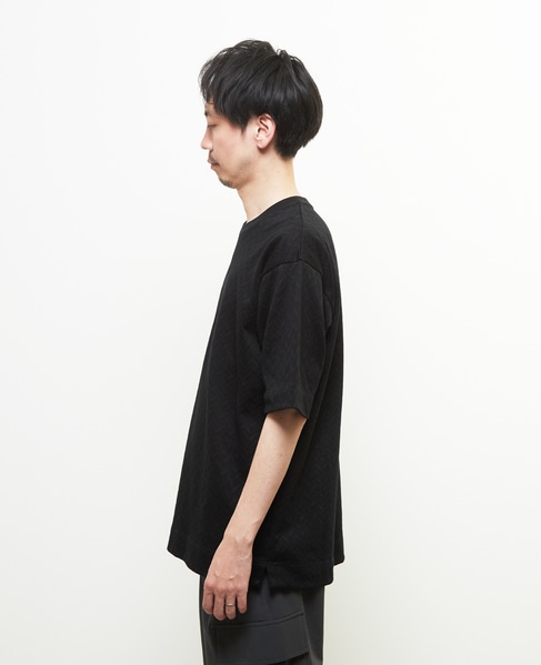 ヘリンボーンメッシュハーフスリーブTシャツ 詳細画像 ホワイト 3