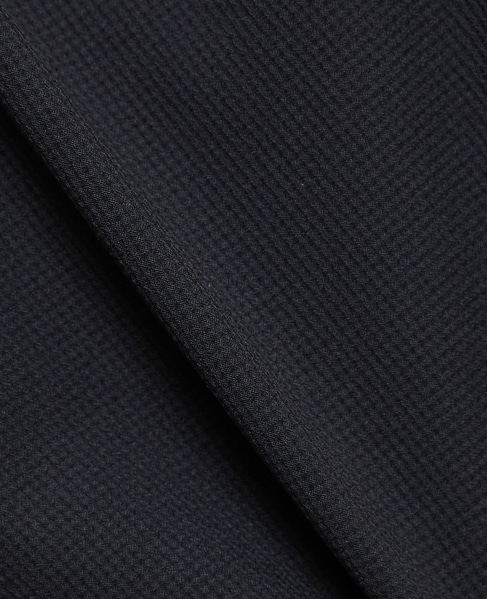 ダイヤモンドメッシュ半袖キーネックTシャツ 詳細画像 ブラック 4