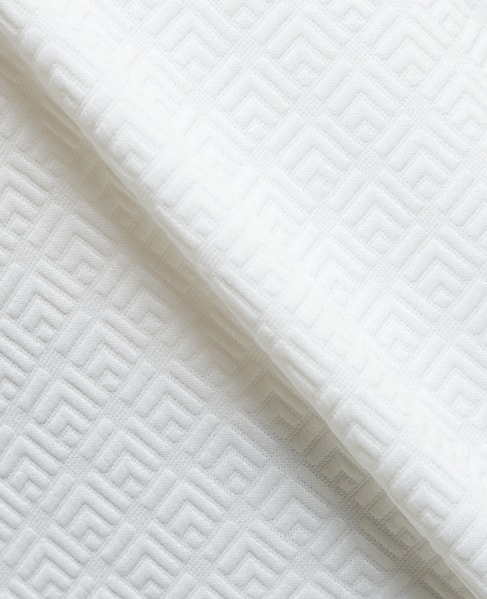 ジオメトリックブリスターVネックハーフスリーブTシャツ 詳細画像 ホワイト 10