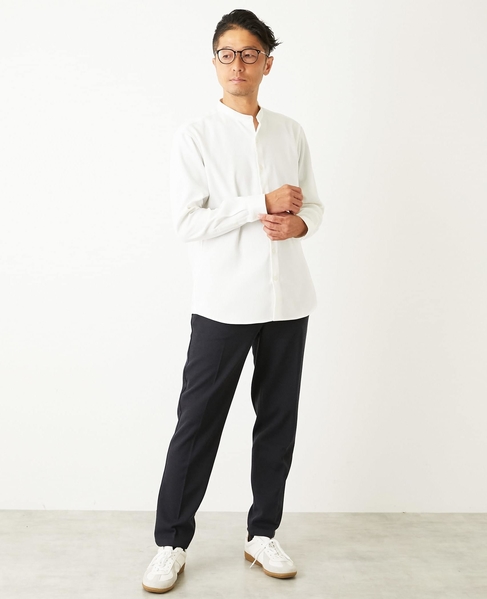 ウーリースラブオックス スタンダードバンドカラーシャツ 詳細画像 ホワイト 17