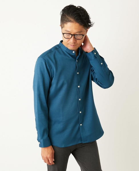 ウーリースラブオックス スタンダードバンドカラーシャツ 詳細画像 ホワイト 22