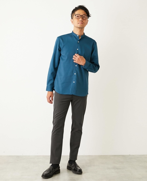 ウーリースラブオックス スタンダードバンドカラーシャツ 詳細画像 ホワイト 23