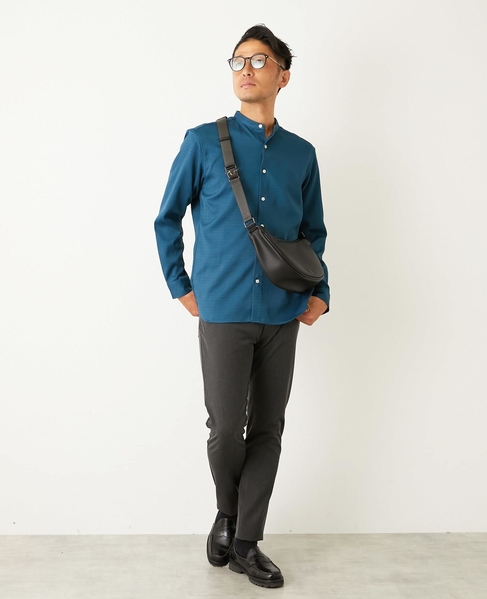 ウーリースラブオックス スタンダードバンドカラーシャツ 詳細画像 ホワイト 26