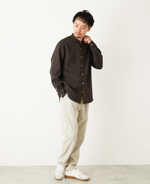 ウーリースラブオックス スタンダードバンドカラーシャツ 詳細画像 ホワイト 30