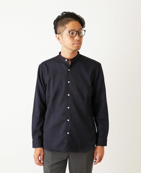 ウーリースラブオックス スタンダードバンドカラーシャツ 詳細画像 ブルーグリーン 4