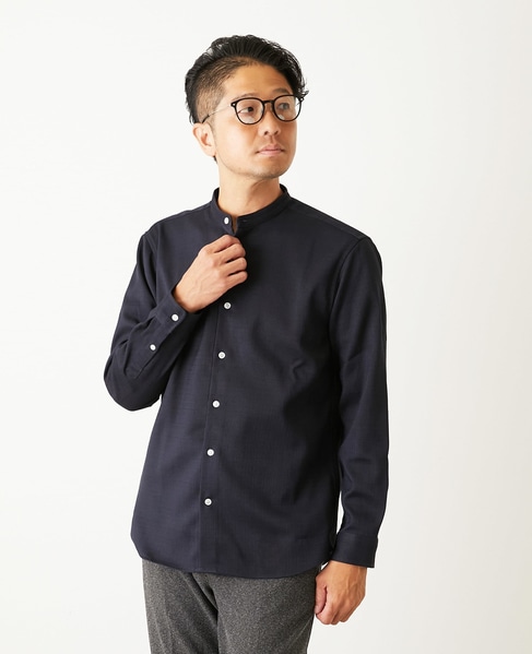 ウーリースラブオックス スタンダードバンドカラーシャツ 詳細画像 ブルーグリーン 5