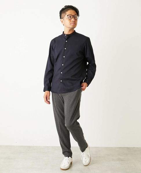 ウーリースラブオックス スタンダードバンドカラーシャツ 詳細画像 ブルーグリーン 6