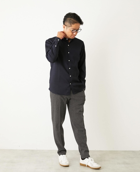 ウーリースラブオックス スタンダードバンドカラーシャツ 詳細画像 ブルーグリーン 7