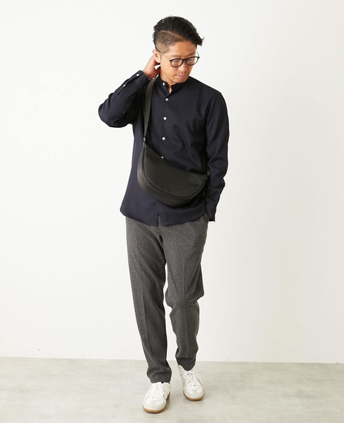 ウーリースラブオックス スタンダードバンドカラーシャツ 詳細画像 ブルーグリーン 9