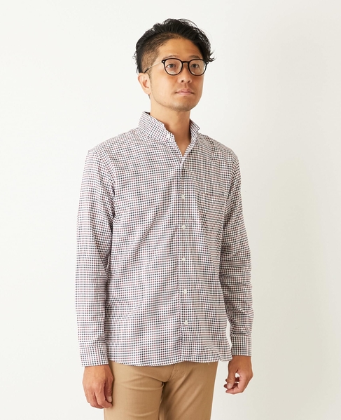 スリムフィットワンピースカラーシャツ 詳細画像 レッド 15