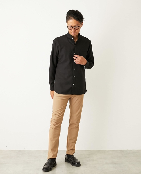 スリムフィットワンピースカラーシャツ 詳細画像 レッド 24