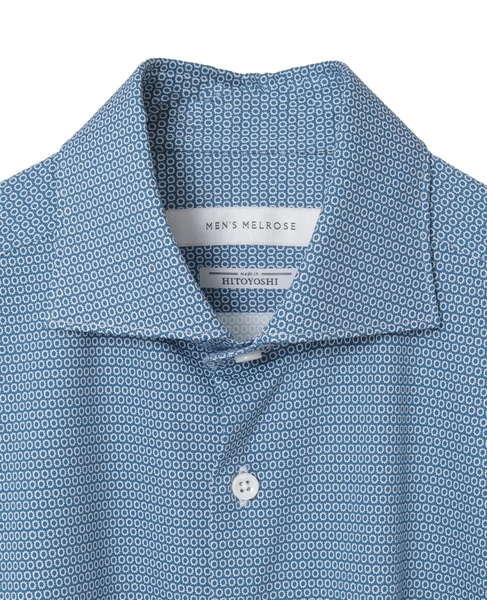 HITOYOSHIダブルネーム ｜ プレミアムコットンジャージ ワイドカラーシャツ 詳細画像 ネイビー 4