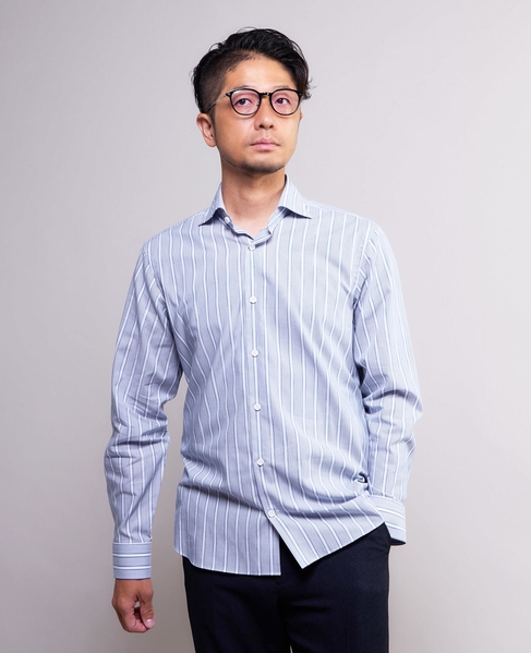 HITOYOSHIダブルネーム ｜ クラシカルチェック ワイドカラーシャツ 詳細画像 ホワイト 27