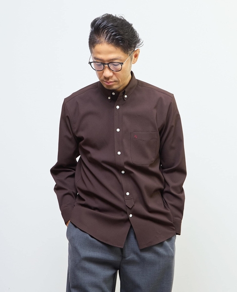 ドビーオックス スタンダードボタンダウンカラーシャツ 詳細画像 ブラウン 19
