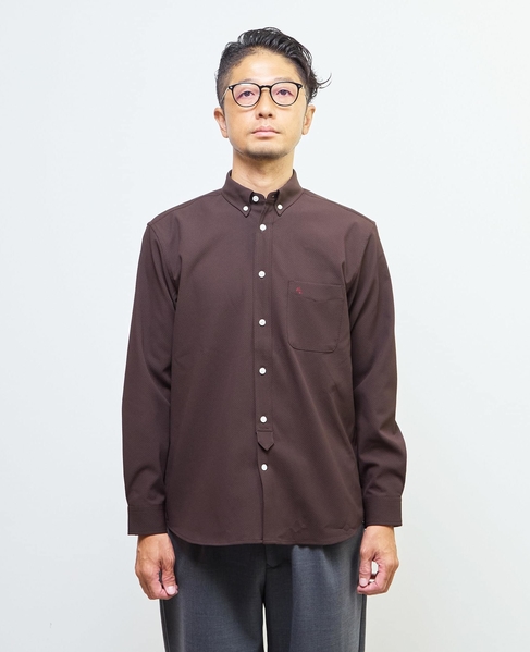 ドビーオックス スタンダードボタンダウンカラーシャツ 詳細画像 ブラウン 2