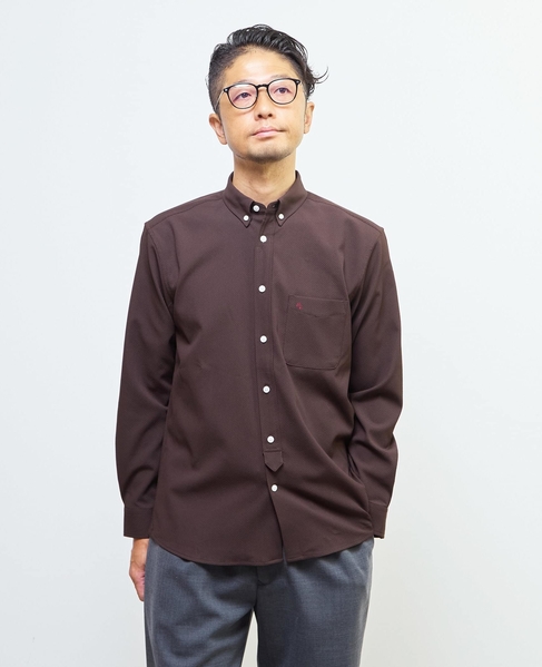 ドビーオックス スタンダードボタンダウンカラーシャツ 詳細画像 ブラウン 20