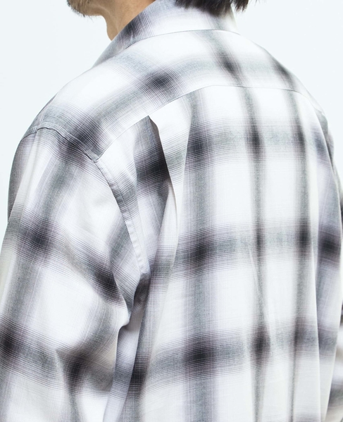 オンブレチェックオープンカラーシャツ 詳細画像 ライトグレー 10