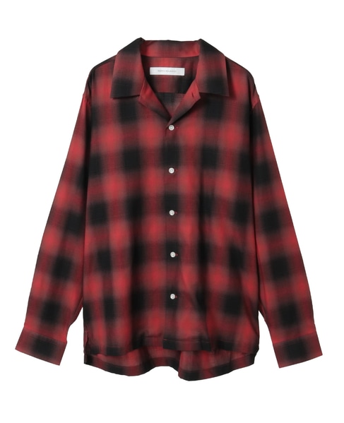 オンブレチェックオープンカラーシャツ 詳細画像 ライトグレー 13