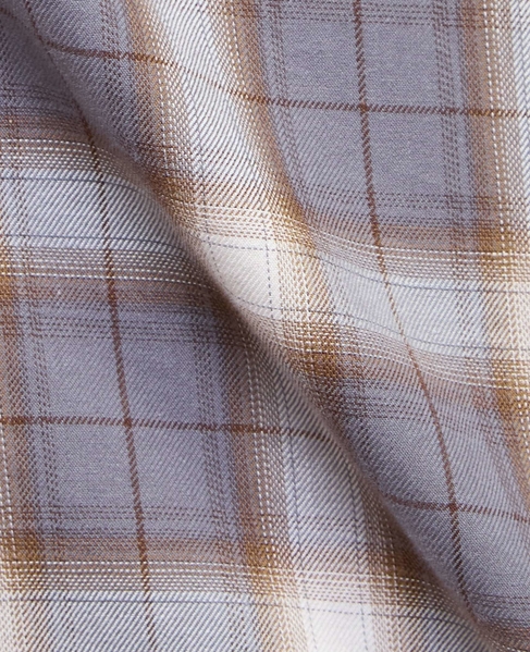 HITOYOSHIダブルネーム ｜ オンブレチェックバンドカラーシャツ 詳細画像 ライトグレー 12