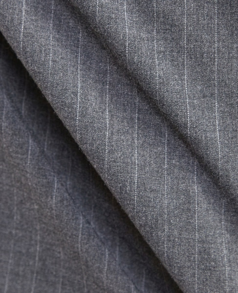 ウーリーピンストライプバンドカラーシャツ 詳細画像 グレー 10