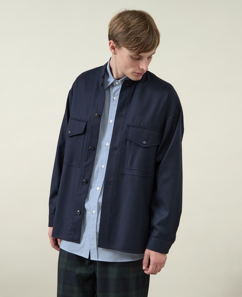【1978 MEN'S MELROSE】フォレストワーカーオーバーシャツ 詳細画像 ネイビー 1