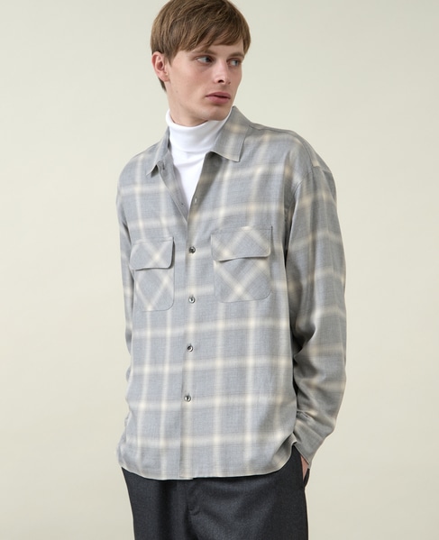 【1978 MEN'S MELROSE】ダブルポケットシャツ 詳細画像 グレー 1