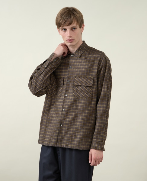 【1978 MEN'S MELROSE】ダブルポケットシャツ 詳細画像 グレー 13