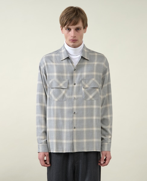 【1978 MEN'S MELROSE】ダブルポケットシャツ 詳細画像 グレー 2