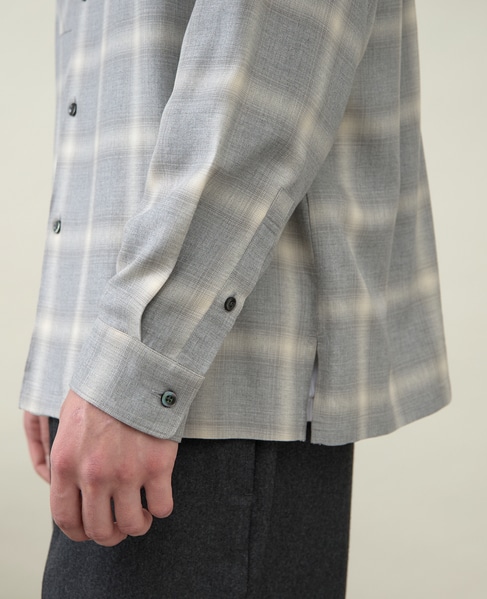 【1978 MEN'S MELROSE】ダブルポケットシャツ 詳細画像 グレー 7