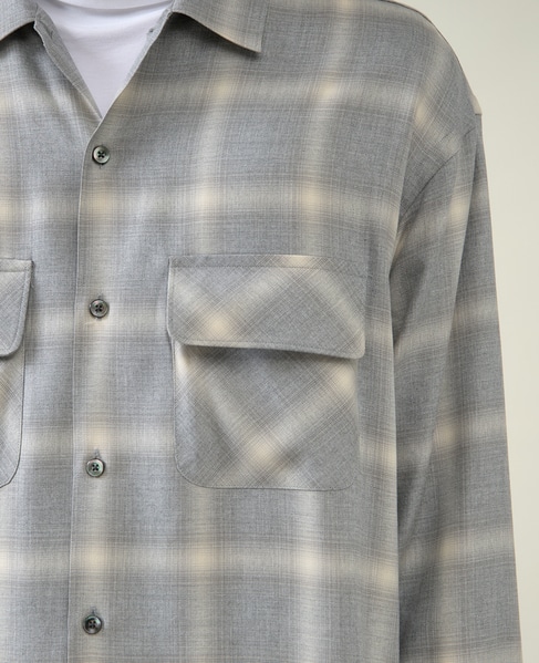 【1978 MEN'S MELROSE】ダブルポケットシャツ 詳細画像 グレー 8