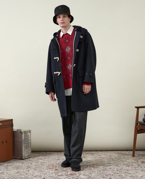 【1978 MEN'S MELROSE】ボンディングダッフルコート 詳細画像 ネイビー 13