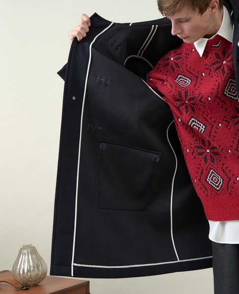 【1978 MEN'S MELROSE】ボンディングダッフルコート 詳細画像 ネイビー 8